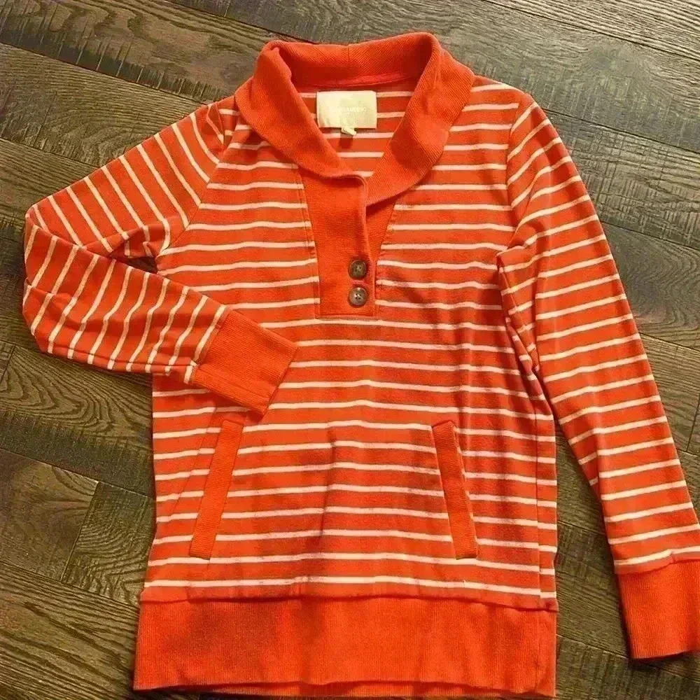 Banana Republic Orange Striped Top